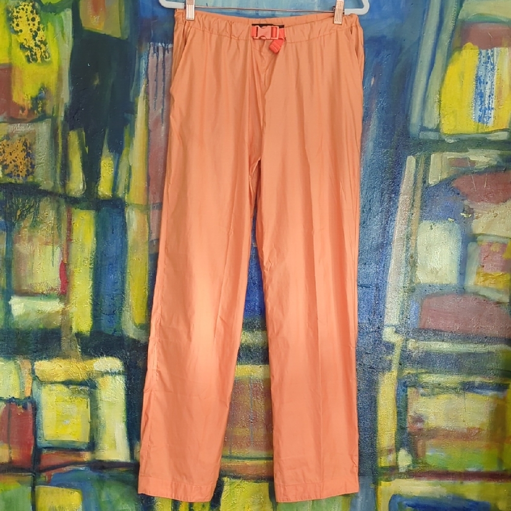 Pinko Italy Orange Soft Lightweight Pants With Pockets US Women's Size 6